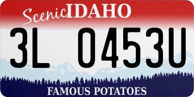 ID license plate 3L0453U