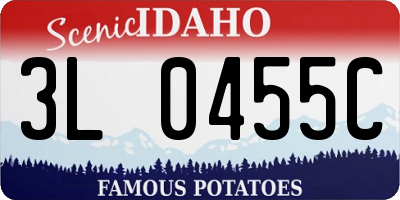 ID license plate 3L0455C