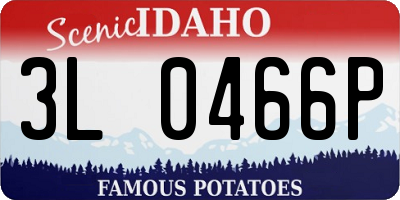 ID license plate 3L0466P