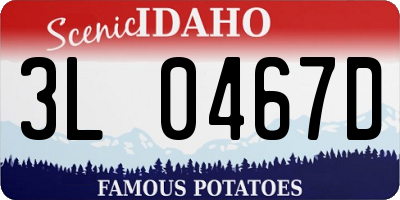 ID license plate 3L0467D