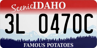 ID license plate 3L0470C