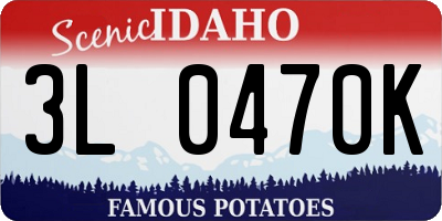ID license plate 3L0470K