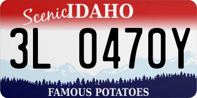 ID license plate 3L0470Y