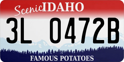 ID license plate 3L0472B