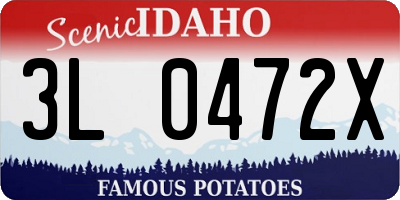 ID license plate 3L0472X
