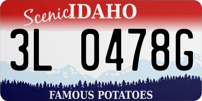 ID license plate 3L0478G