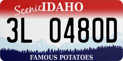ID license plate 3L0480D