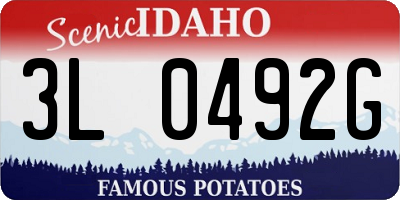 ID license plate 3L0492G
