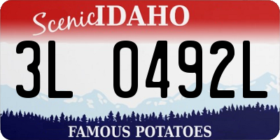 ID license plate 3L0492L