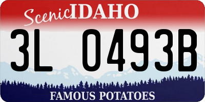 ID license plate 3L0493B