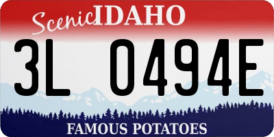 ID license plate 3L0494E