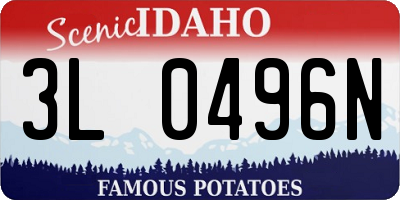 ID license plate 3L0496N