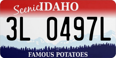 ID license plate 3L0497L