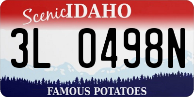 ID license plate 3L0498N