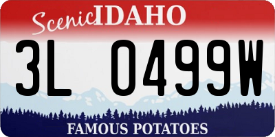 ID license plate 3L0499W