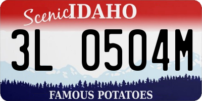 ID license plate 3L0504M