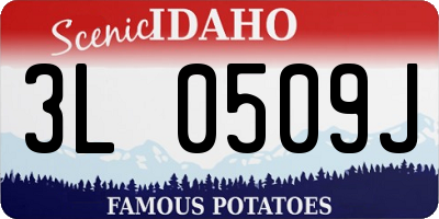 ID license plate 3L0509J