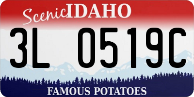 ID license plate 3L0519C