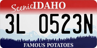 ID license plate 3L0523N