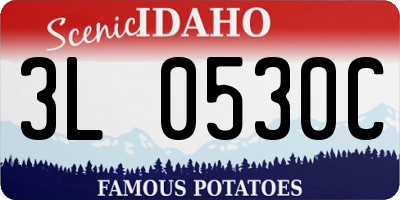 ID license plate 3L0530C