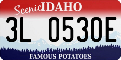 ID license plate 3L0530E