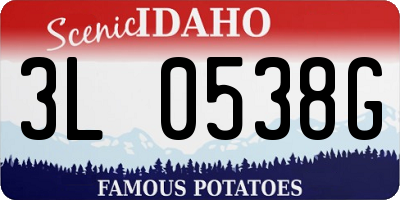 ID license plate 3L0538G