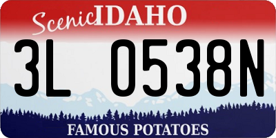 ID license plate 3L0538N
