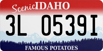 ID license plate 3L0539I