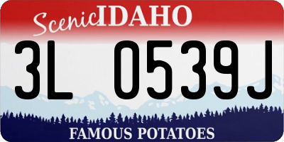 ID license plate 3L0539J