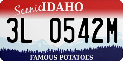 ID license plate 3L0542M