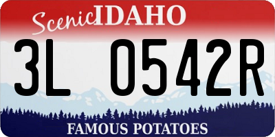 ID license plate 3L0542R
