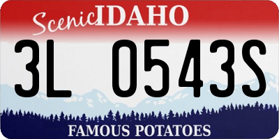ID license plate 3L0543S