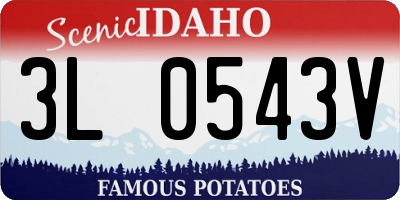 ID license plate 3L0543V