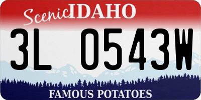 ID license plate 3L0543W