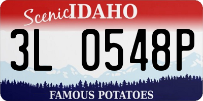 ID license plate 3L0548P