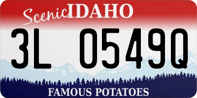 ID license plate 3L0549Q