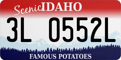 ID license plate 3L0552L