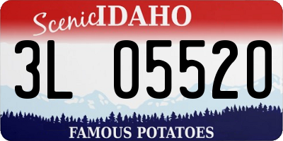 ID license plate 3L0552O