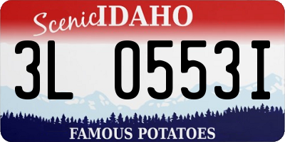 ID license plate 3L0553I
