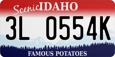 ID license plate 3L0554K