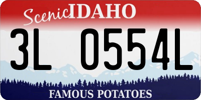 ID license plate 3L0554L