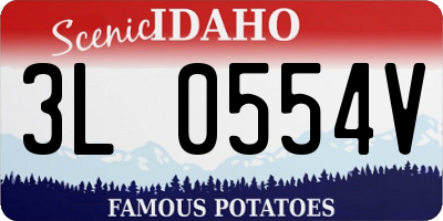 ID license plate 3L0554V