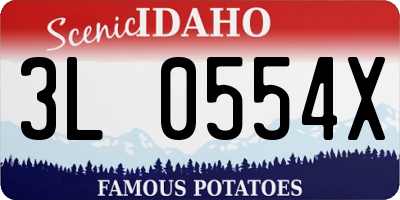 ID license plate 3L0554X