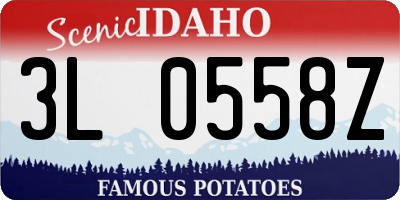 ID license plate 3L0558Z