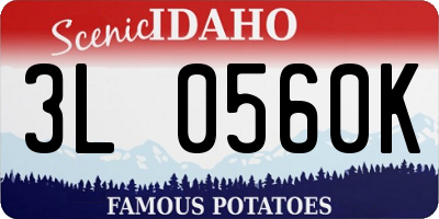 ID license plate 3L0560K
