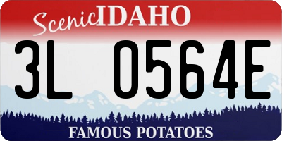 ID license plate 3L0564E