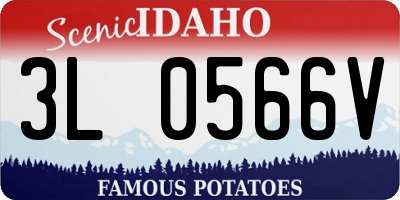 ID license plate 3L0566V