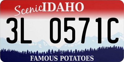 ID license plate 3L0571C