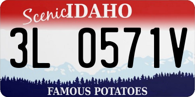 ID license plate 3L0571V