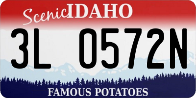 ID license plate 3L0572N